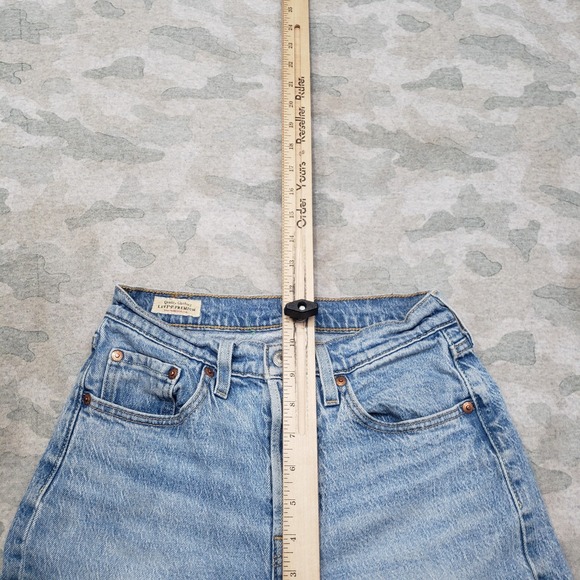 Levi's 501 Jeans Womens 25x28 Blue Premium Button Fly Straight Leg Denim - Picture 5 of 11